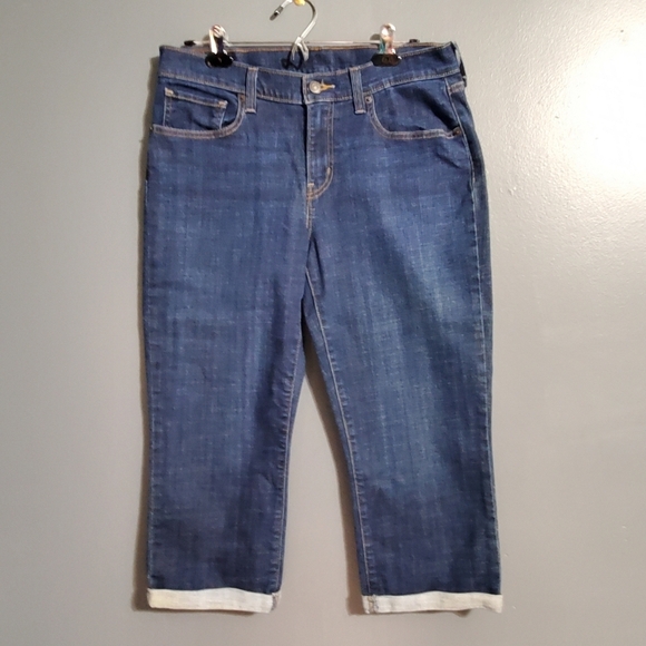 Levis Womens Capri Jean Pants Cuffed Opening Size 30 - Picture 1 of 7